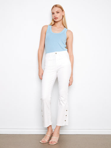 Made from stretch twill fabric, these pants provide all-day comfort while maintaining their shape and style by Charlie B.
