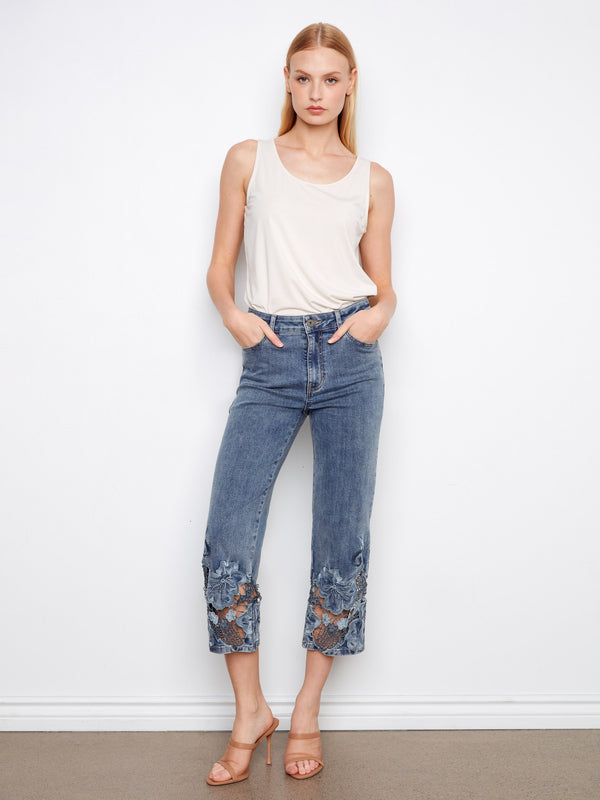 These jeans feature a stylish flare fit that adds a modern touch to any outfit. Perfect for casual outings. By Charlie B.