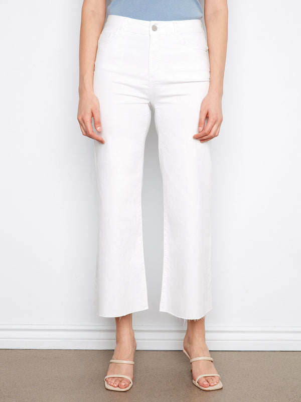The cropped length of these pants adds a modern touch to your outfit, making them versatile and chic. By Charlie B.