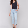 Straight fit light blue jeans with a modern twist by Charlie B.