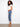 Medium blue jeans in a straight fit design, complete with a trendy contrast scallop cuff and regular rise for everyday wear by Charlie B.