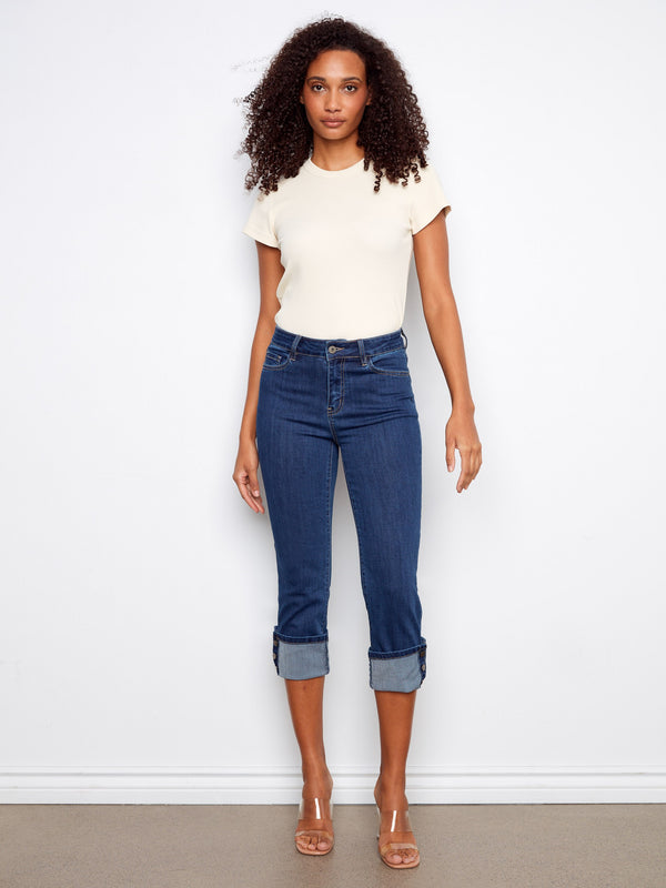Designed with a practical five-pocket style, these jeans offer both convenience and fashion-forward appeal by Charlie B.