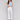 White pants with a cropped length and button closure by Charlie B.