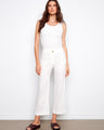 Elegant wide-leg pants crafted from a stretch linen blend, perfect for a chic look by Charlie B.
