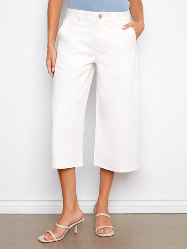 Crafted in a cropped length, these pants offer a modern twist on classic style. Ideal for pairing with your favorite tops. By Charlie B.