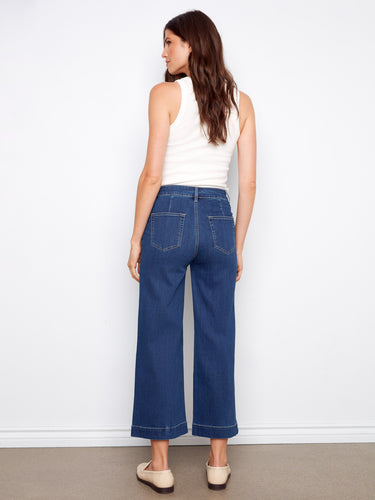 Made from stretch denim fabric, these pants ensure comfort while maintaining their shape. Perfect for all-day wear by Charlie B.