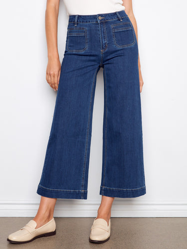 Perfectly tailored denim pants accentuate your silhouette while offering unmatched comfort throughout the day. Elevate your style effortlessly by Charlie B.