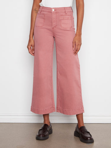 These cropped length pants offer a modern twist on classic style, ideal for versatile wear. Designed by Charlie B.