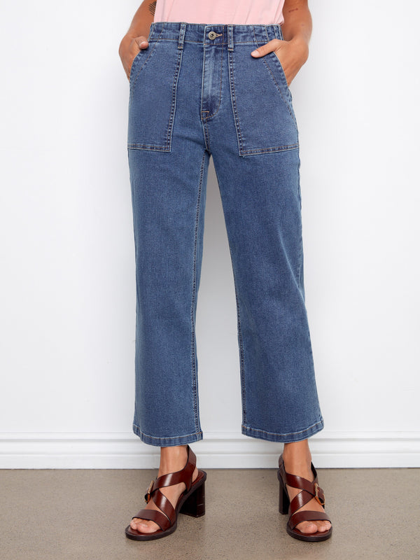 Crafted from stretch denim fabric, these jeans provide comfort and flexibility for all-day wear by Charlie B.