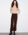 Brown wide leg pants with a flattering regular rise, perfect for casual or formal occasions by Charlie B.