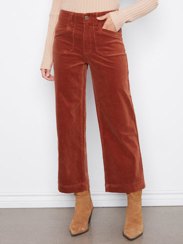 These ginger-colored pants showcase patch pockets and a regular rise, adding functionality to the stylish design by Charlie B.