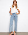 Denim pants featuring a wide leg design, perfect for a relaxed yet stylish look. Crafted with attention to detail by Charlie B.
