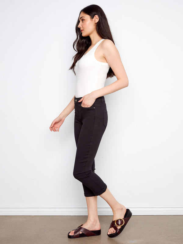 With a trendy cropped length, these pants are ideal for pairing with your favorite footwear by Charlie B.