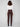 Mocha slim-leg twill jeans with cuffed hems, regular rise, and five-pocket design by Charlie B.