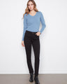 These pants feature a slim leg design, offering a sleek and modern silhouette for any occasion by Charlie B.