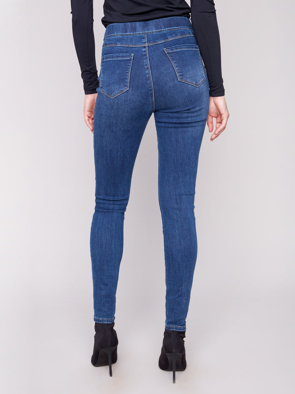 Crafted from stretch denim, these pants ensure comfort and style for everyday wear by Charlie B.