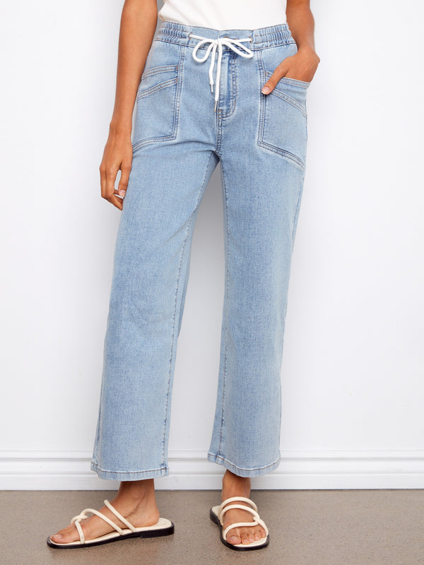 Showcasing cropped length, these jeans are ideal for pairing with your favorite sandals or sneakers. By Charlie B.