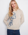 Sweater with crew neckline and floral pattern, perfect for casual outings. The soft texture adds comfort to your style by Charlie B.
