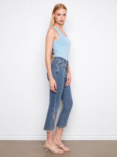 Crafted from stretch denim, these jeans ensure ease of movement while maintaining their stylish form by Charlie B.