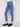 Medium blue jeans with a regular rise and intricate embroidered hem detail for a chic look by Charlie B.