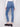 Five-pocket design in medium blue denim offers both functionality and style in these trendy jeans by Charlie B.