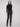 Charcoal jeans with a straight fit, showcasing intricate tonal embroidery and a stylish button closure by Charlie B.