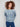 Cozy crew neck sweater in blue denim with ribbed cuffs, combining comfort and style effortlessly by Charlie B.