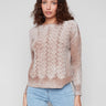 Sepia sweater featuring a cozy drop shoulder design with ribbed cuffs and hem by Charlie B.