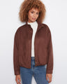 Brown jacket with a stylish stand collar, offering a chic and modern look. Perfect for any casual outing by Charlie B.