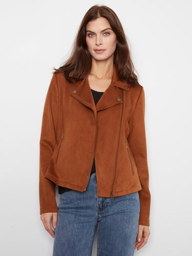 Chic jacket featuring a notched lapel collar for a sophisticated look, perfect for any occasion. By Charlie B.