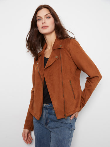 Elegant jacket with zipper pockets providing convenience and style, ideal for everyday wear. By Charlie B.