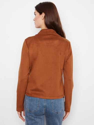 Functional zipper pockets enhance the practicality of this chic and fashionable jacket. By Charlie B.