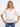 Comfortable elbow sleeve crochet top in white, versatile for any casual occasion by Charlie B.