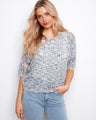 Bluebell sweater featuring a stylish V-neck and drop shoulders, perfect for casual outings by Charlie B.