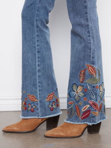 Showcasing a classic five-pocket design, these jeans combine functionality with fashion-forward embroidery. Made by Charlie B.