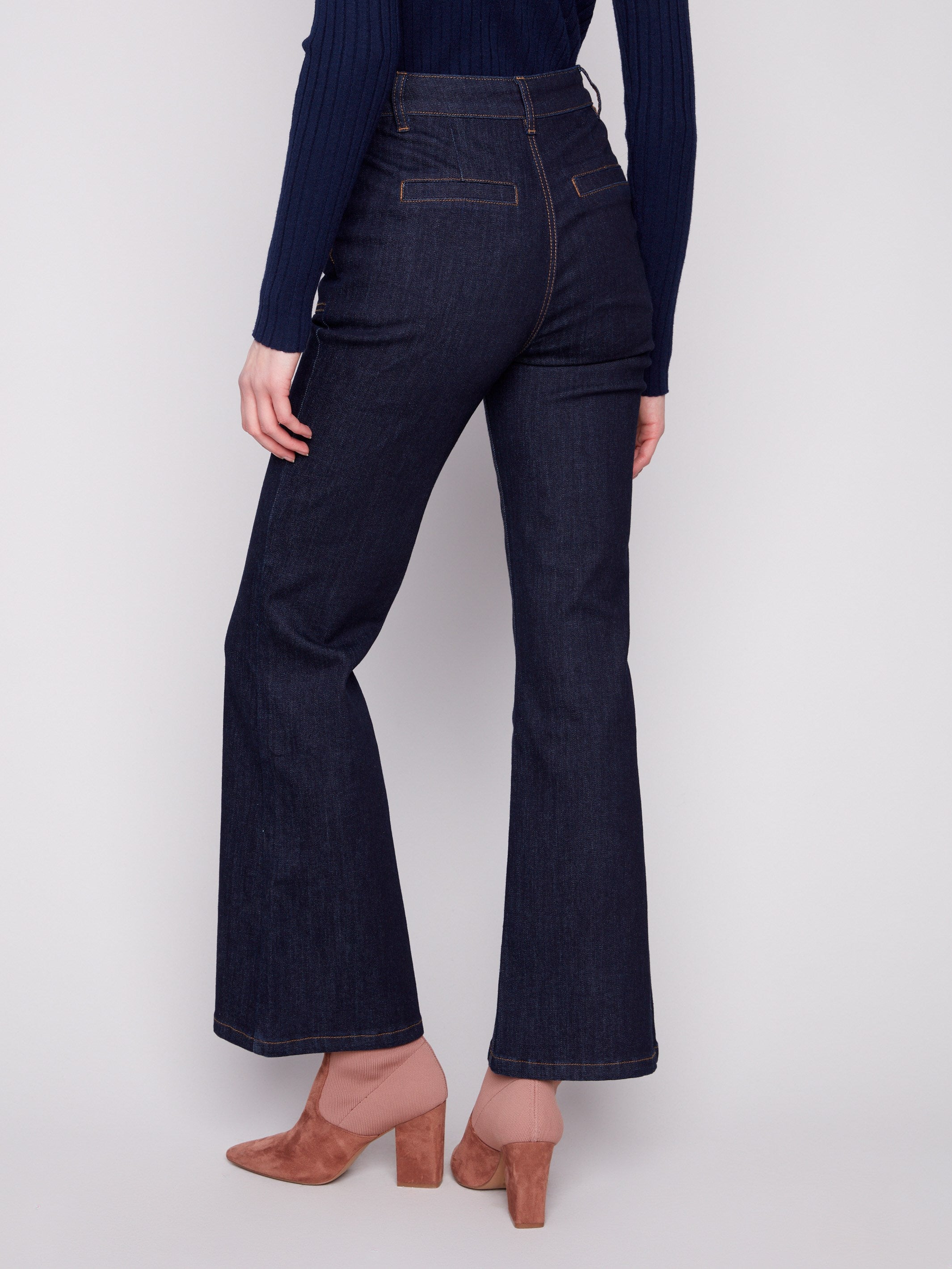 Crafted from premium stretch denim, these flare leg jeans offer both style and flexibility by Charlie B.