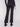 Classic black flare leg pants with regular rise and practical back pockets for added style by Charlie B.