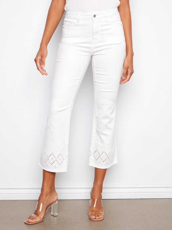 Designed with a regular rise, these pants provide a flattering fit that complements various tops elegantly. Fashioned by Charlie B.