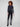 Regular rise charcoal jeans with floral washed hem detail, designed for everyday style by Charlie B.