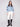 Stylish denim sweater adorned with floral embroidery, featuring a drop shoulders design by Charlie B.