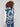 Blue floral patterned vest made from plush Sherpa fleece, designed with convenient two pockets by Charlie B.