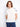 White cotton knit top featuring intricate floral embroidery on the sleeves and a classic crew neckline by Charlie B.