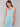 Tiered lagoon dress featuring metallic foil stripes by Charlie B.