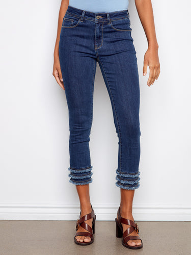 The cropped length of these jeans adds a trendy touch, ideal for showcasing your favorite footwear by Charlie B.