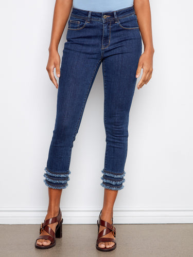 Made from stretch denim fabric, these jeans offer comfort and flexibility for all-day wear by Charlie B.