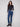 Indigo jeans featuring a stylish bootcut fit and chic frayed hem detail, perfect for any casual outing by Charlie B.