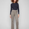 Wales glen plaid pants with a mid-rise waist, offering a perfect blend of comfort and style by Charlie B.