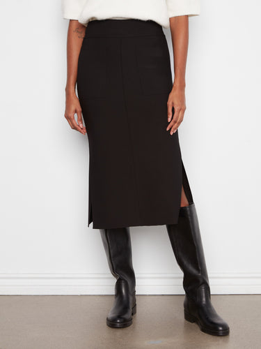 Crafted from stretch crepe fabric, this skirt combines comfort and elegance effortlessly. By Charlie B.