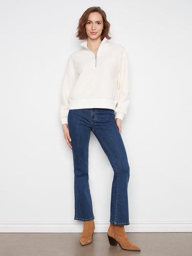 Enjoy a relaxed fit with this versatile and stylish fleece pullover by Charlie B.