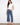 Medium blue jeans with a chic wide leg and heart cutouts, crafted from stretch denim for comfort by Charlie B.